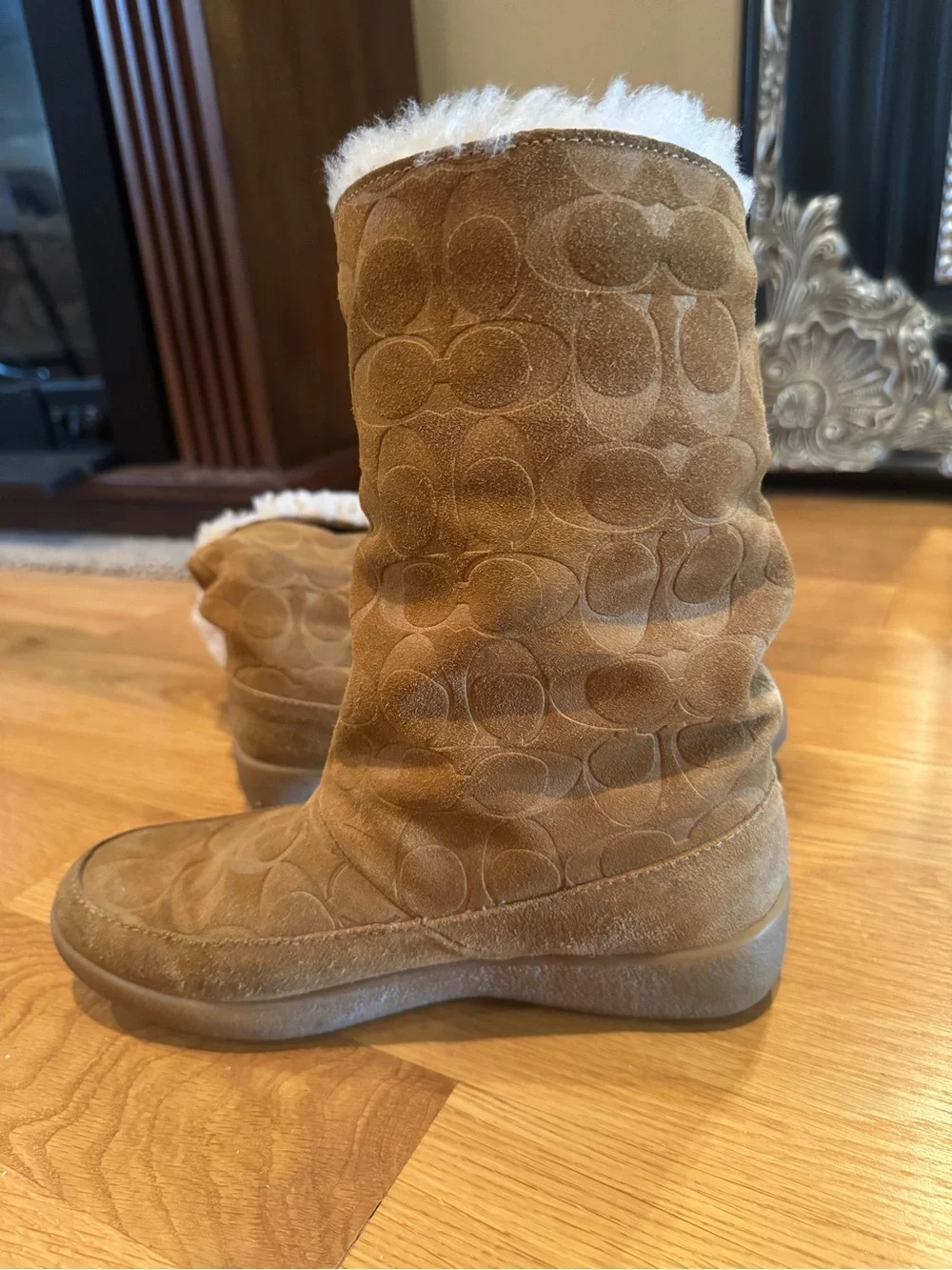 Coach “Teri” Winter Boots.  Versatile suede and sheared wool lined.